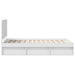 Cadru de pat cu headboard Alb 120 x 190 cm Lemn de pin masiv - WALTI WALTI