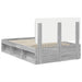 Cadru de pat Gri Sonoma 120 x 190 cm Lemn de pin masiv - WALTI WALTI