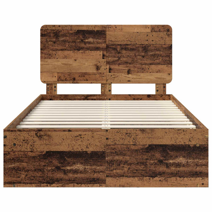 Cadru de pat Lemn vechi 120 x 190 cm Lemn de pin masiv - WALTI WALTI