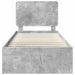 Cadru de pat Gri Concret 100 x 200 cm Lemn de pin masiv - WALTI WALTI