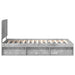 Cadru de pat Gri Concret 100 x 200 cm Lemn de pin masiv - WALTI WALTI