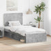 Cadru de pat cu headboard Beton 90 x 200 cm Lemn de pin masiv - WALTI WALTI