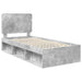 Cadru de pat cu headboard Beton 90 x 200 cm Lemn de pin masiv - WALTI WALTI