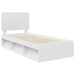Cadru de pat cu headboard Alb 90 x 190 cm Lemn de pin masiv - WALTI WALTI