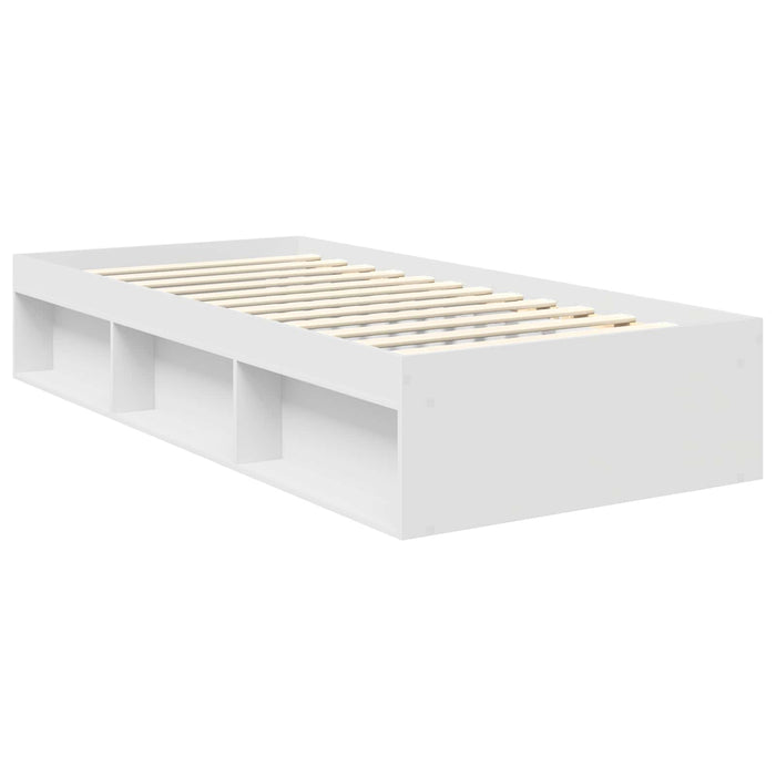 Cadru de pat cu headboard Alb 90 x 190 cm Lemn de pin masiv - WALTI WALTI