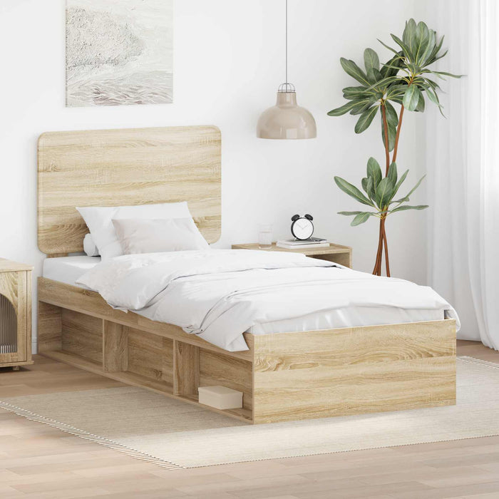 Cadru de pat cu headboard Sonoma 90 x 190 cm Lemn de pin masiv - WALTI WALTI