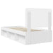 Cadru de pat cu headboard Alb 75 x 190 cm Lemn de pin masiv - WALTI WALTI