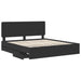 Cadru de pat cu sertar Negru 200 x 200 cm Lemn Ingineresc - WALTI WALTI