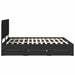 Cadru de pat cu sertar Negru 200 x 200 cm Lemn Ingineresc - WALTI WALTI