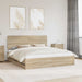 Cadru de pat Stejar Sonoma 200 x 200 cm Lemn Ingineresc - WALTI WALTI