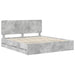 Cadru de pat Gri din beton 200 x 200 cm Lemn Ingineresc - WALTI WALTI