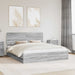 Cadru de pat cu sertar Gri Sonoma 200 x 200 cm Lemn Ingineresc - WALTI WALTI