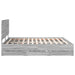 Cadru de pat cu sertar Gri Sonoma 200 x 200 cm Lemn Ingineresc - WALTI WALTI