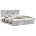 Cadru de pat Gri din beton 180 x 200 cm Lemn Ingineresc - WALTI WALTI