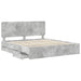 Cadru de pat Gri din beton 180 x 200 cm Lemn Ingineresc - WALTI WALTI