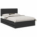 Cadru de pat cu sertar Negru 160 x 200 cm Lemn Ingineresc - WALTI WALTI
