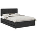 Cadru de pat cu sertar Negru 150 x 200 cm Lemn Ingineresc - WALTI WALTI