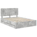 Cadru de pat Gri din beton 150 x 200 cm Lemn Ingineresc - WALTI WALTI
