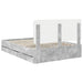 Cadru de pat Gri din beton 140 x 190 cm Lemn Ingineresc - WALTI WALTI