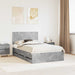 Cadru de pat Gri din beton 135 x 190 cm Lemn Ingineresc - WALTI WALTI