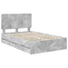 Cadru de pat Gri din beton 135 x 190 cm Lemn Ingineresc - WALTI WALTI
