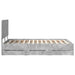 Cadru de pat Gri din beton 135 x 190 cm Lemn Ingineresc - WALTI WALTI