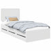 Cadru de pat cu sertar Alb 90 x 190 cm Lemn Ingineresc - WALTI WALTI