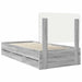 Cadru de pat cu sertar Gri Sonoma 90 x 190 cm Lemn Ingineresc - WALTI WALTI