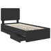 Cadru de pat cu sertar Negru 75 x 190 cm Lemn Ingineresc - WALTI WALTI