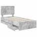 Cadru de pat Gri din beton 75 x 190 cm Lemn Ingineresc - WALTI WALTI