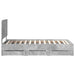 Cadru de pat Gri din beton 75 x 190 cm Lemn Ingineresc - WALTI WALTI