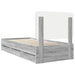 Cadru de pat cu sertar Gri Sonoma 75 x 190 cm Lemn Ingineresc - WALTI WALTI