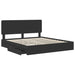 Cadru de pat cu sertar Negru 200 x 200 cm Lemn compozit - WALTI WALTI