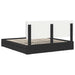 Cadru de pat cu sertar Negru 200 x 200 cm Lemn compozit - WALTI WALTI