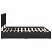 Cadru de pat cu sertar Negru 200 x 200 cm Lemn compozit - WALTI WALTI