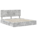 Cadru de pat cu sertar Gri din beton 200 x 200 cm Lemn compozit - WALTI WALTI