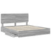 Cadru de pat cu sertar Gri Sonoma 200 x 200 cm Lemn compozit - WALTI WALTI