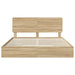 Pat cu storage Stejar Sonoma 180 x 200 cm Lemn compozit - WALTI WALTI
