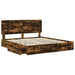 Pat cu storage Stejar fumuriu 180 x 200 cm Lemn compozit - WALTI WALTI