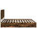 Pat cu storage Stejar fumuriu 180 x 200 cm Lemn compozit - WALTI WALTI