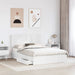 Pat cu storage cu headboard Alb 160 x 200 cm Lemn compozit - WALTI WALTI