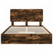 Pat cu storage Stejar fumuriu 160 x 200 cm Lemn compozit - WALTI WALTI