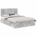 Cadru de pat cu sertar Gri din beton 150 x 200 cm Lemn compozit - WALTI WALTI