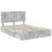 Cadru de pat cu sertar Gri din beton 150 x 200 cm Lemn compozit - WALTI WALTI