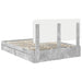 Cadru de pat cu sertar Gri din beton 150 x 200 cm Lemn compozit - WALTI WALTI