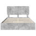 Cadru de pat cu sertar Gri din beton 150 x 200 cm Lemn compozit - WALTI WALTI