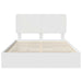 Pat cu storage cu headboard Alb 140 x 200 cm Lemn compozit - WALTI WALTI
