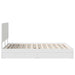 Pat cu storage cu headboard Alb 140 x 200 cm Lemn compozit - WALTI WALTI