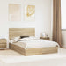 Pat cu storage Stejar Sonoma 140 x 190 cm Lemn compozit - WALTI WALTI