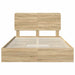 Pat cu storage Stejar Sonoma 140 x 190 cm Lemn compozit - WALTI WALTI